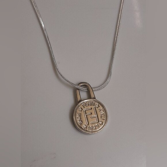 Fendi - Silver Pendant Necklace re-purposed - Picture 3 of 9